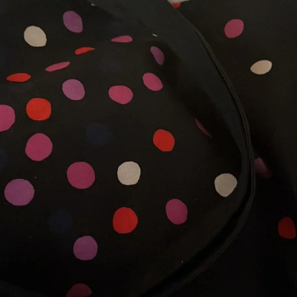 Kate Spade large tote black w/a multitude of colors such as white, purple, red - Picture 5 of 8